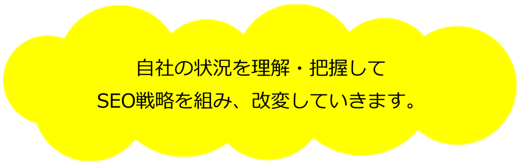 自社の状況を理解・把握して SEO戦略を組み、改変していきます。